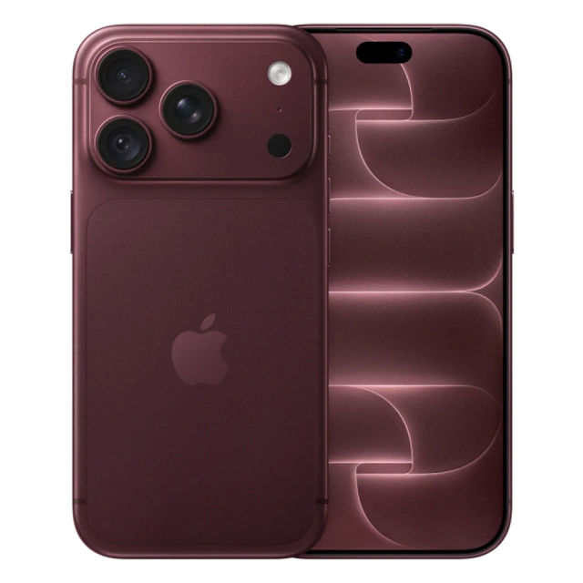 iPhone 18 Pro bordô, vista frontal e traseira completa