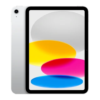iPad (10ª geração) — composição frontal e traseira oficial em prata
