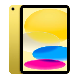iPad 11 (A16) — composição frontal e traseira oficial em amarelo