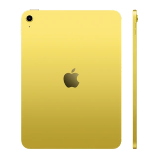 iPad 11 (A16) — composição traseira e lateral oficial em amarelo