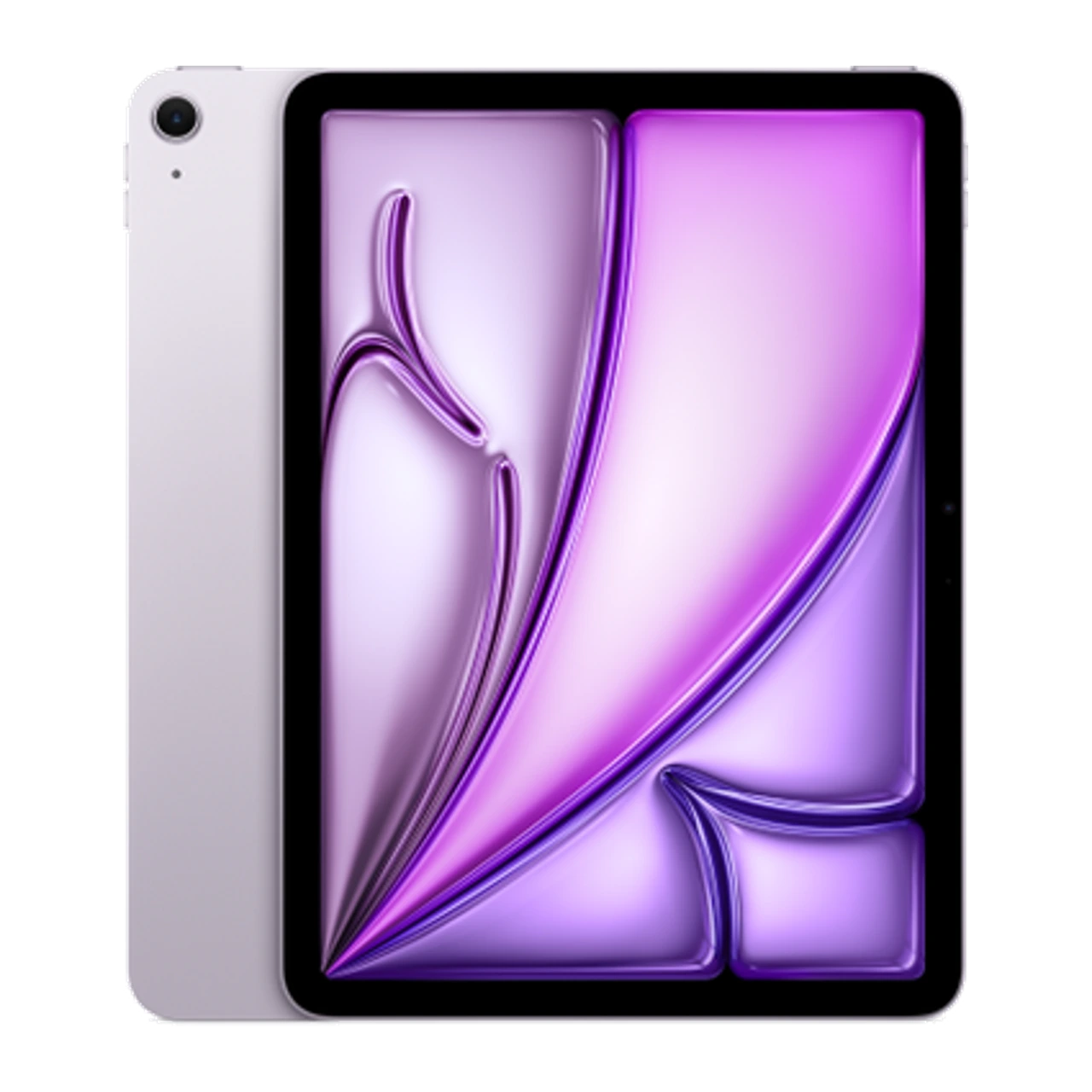 iPad Air de 11 polegadas (M4) — composição frontal e traseira oficial em roxo
