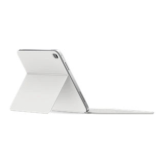 Magic Keyboard Folio para iPad — vista traseira com suporte completa com iPad (A16) contextual