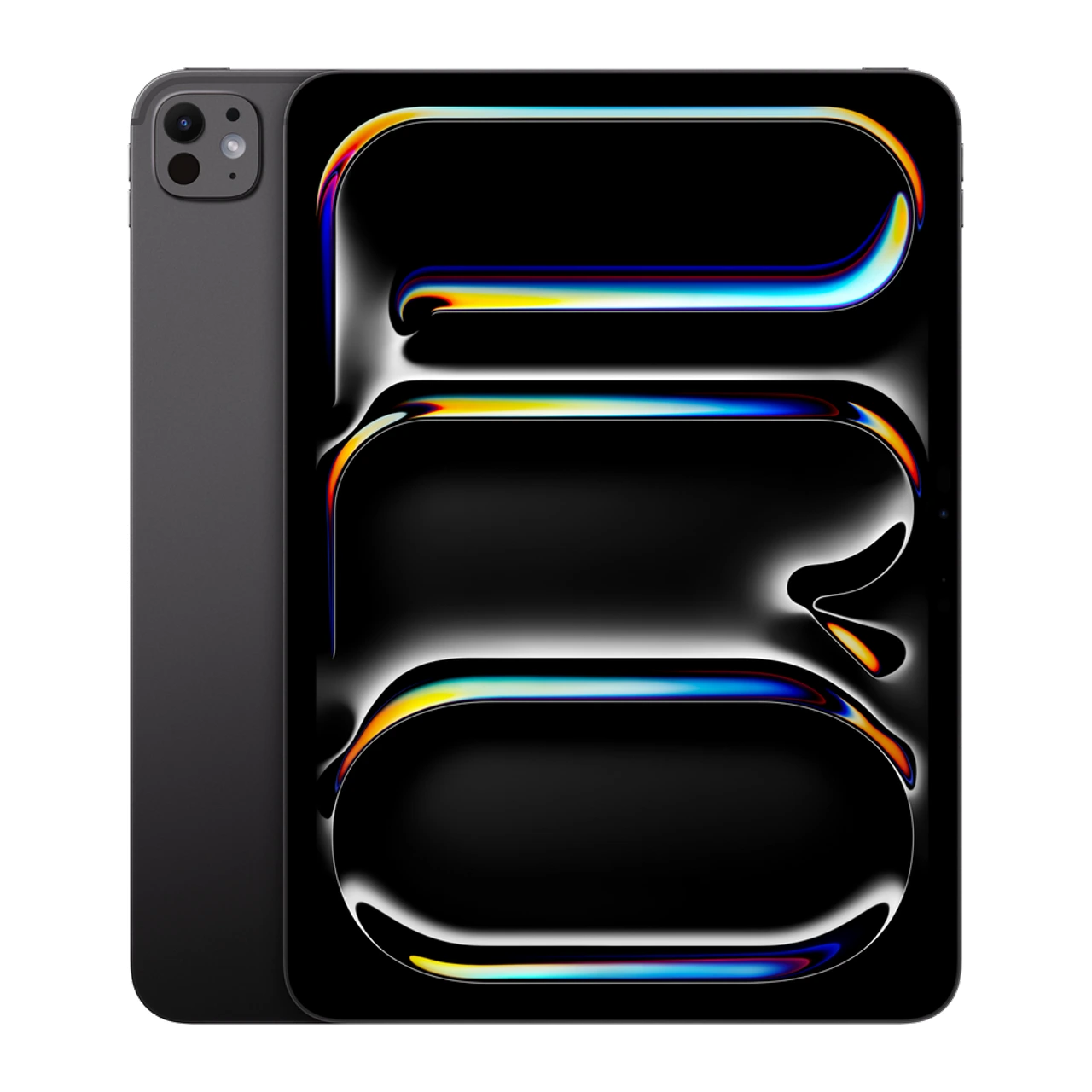 iPad Pro de 11 polegadas (M4) — composição frontal e traseira oficial em preto espacial