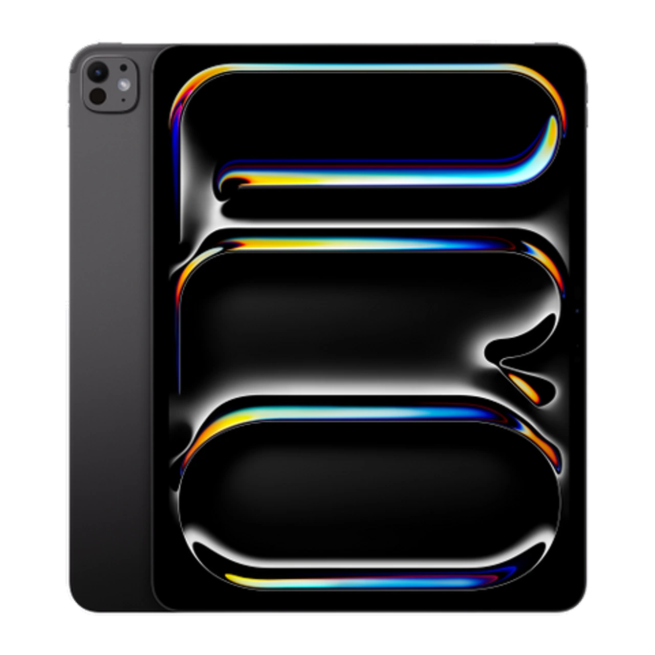 iPad Pro de 13 polegadas (M5) — composição frontal e traseira oficial em preto espacial