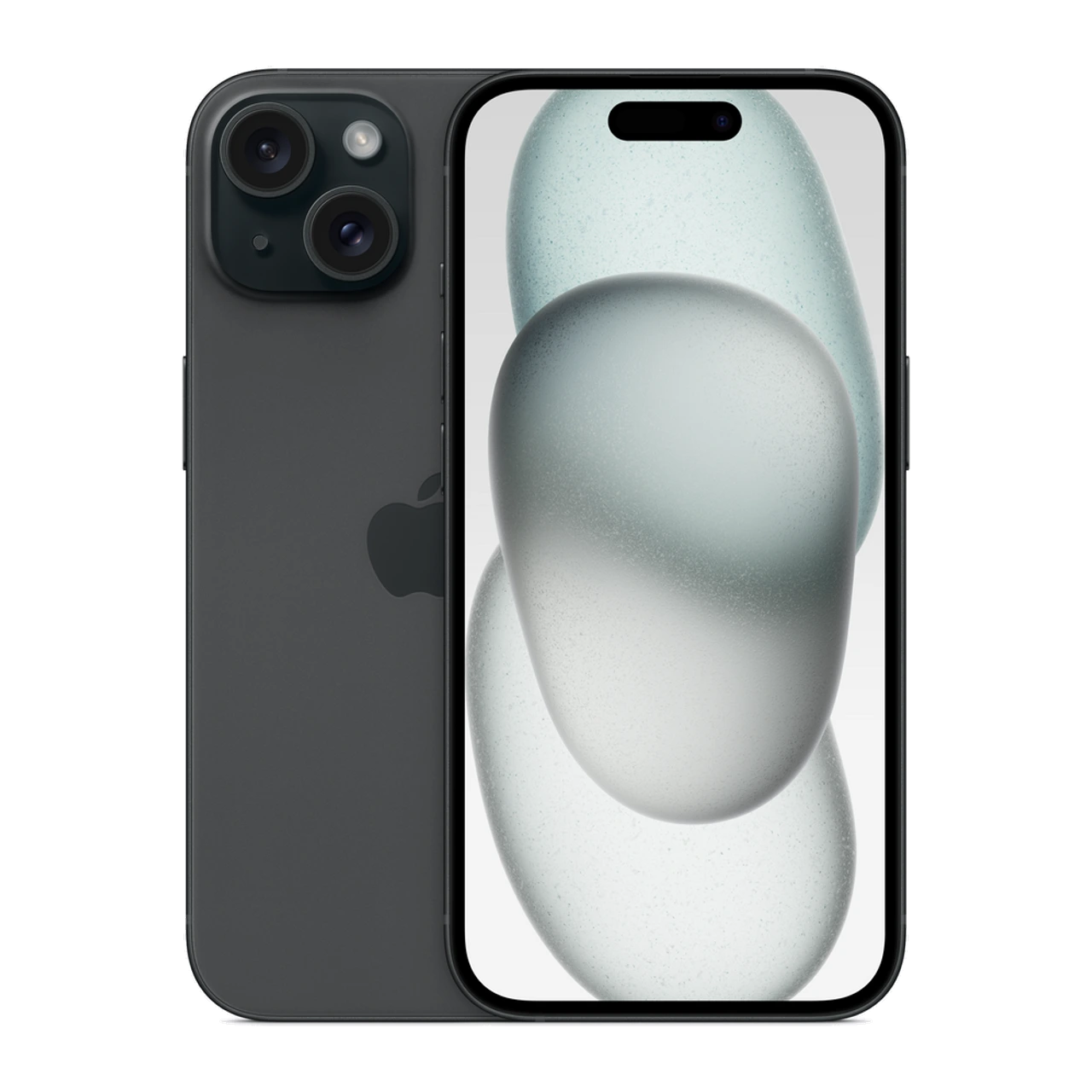 iPhone 15 — composição frontal e traseira oficial