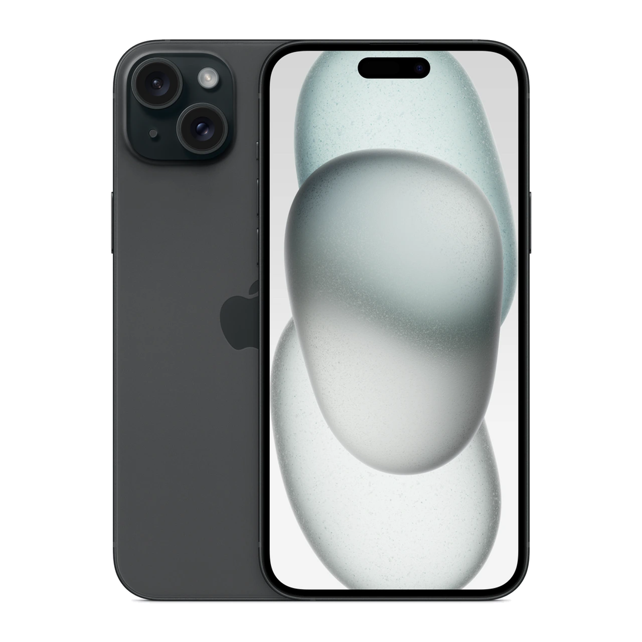 iPhone 15 Plus — composição frontal e traseira oficial