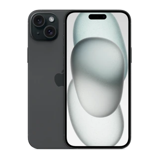 iPhone 15 Plus — composição frontal e traseira oficial