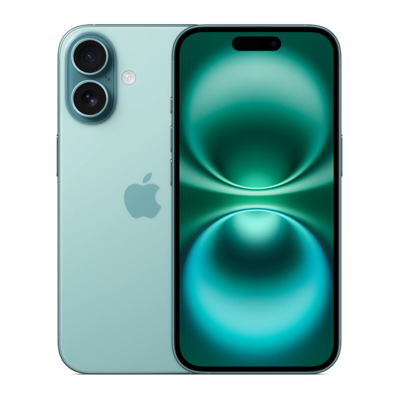 iPhone 16 — composição frontal e traseira oficial