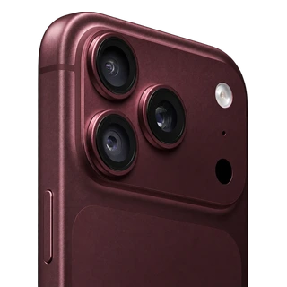 Linha iPhone 18 Pro — Bordô, acabamento e câmeras, imagem ilustrativa