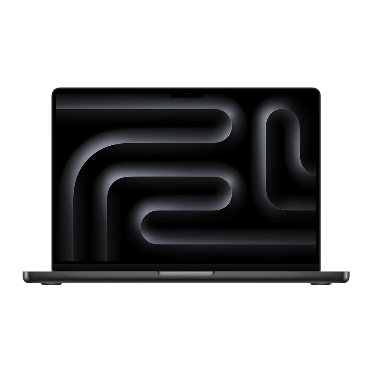 MacBook Pro M4 de 14 polegadas — vista frontal oficial em preto-espacial